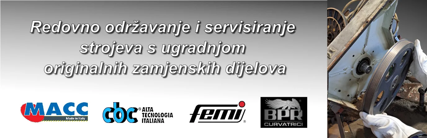 Servis tračnih pila, brusilica i savijačica cijevi i profila